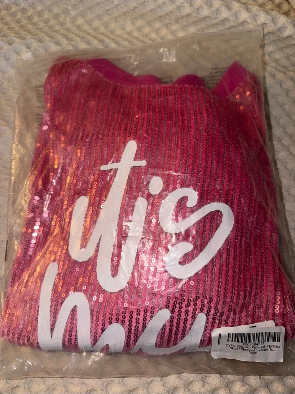 'It's My Birthday' Pink Sequin Mini Dress